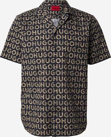 HUGO Regular fit Overhemd 'Ellino' in Zwart: voorkant