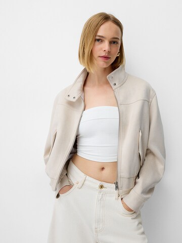 Veste mi-saison Bershka en beige : devant