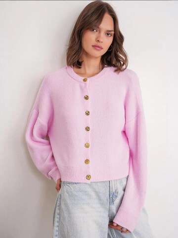 MixRay Knit cardigan in Pink: front