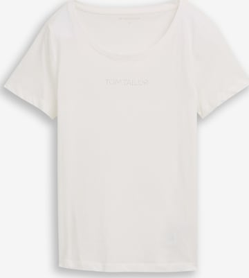 Tricou de la TOM TAILOR pe alb: față