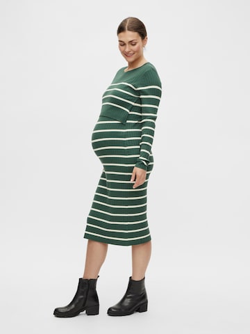 MAMALICIOUS Knitted dress 'Siv' in Green