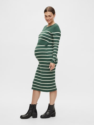 MAMALICIOUS Knit dress 'Siv' in Green