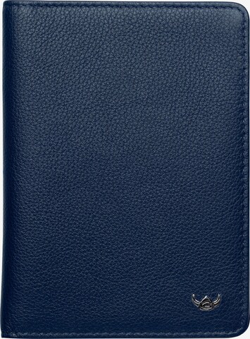 GOLDEN HEAD Wallet in Blue: front