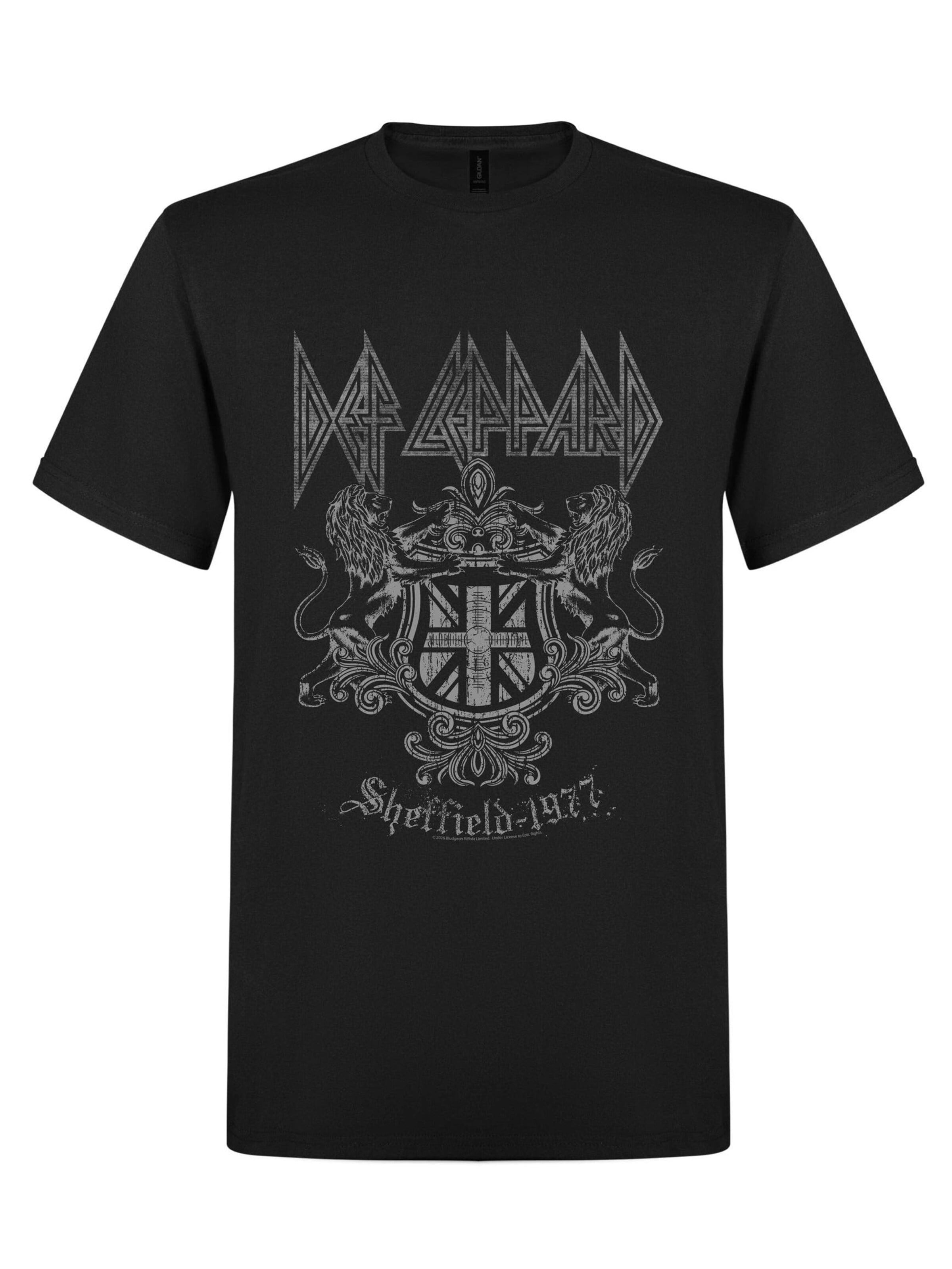 T-Shirt 'Def Leppard - Sheffield 1978  T-Shirt' Def Leppard en noir : devant