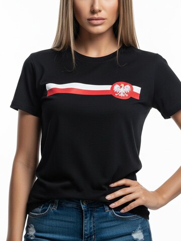 MAKAYA Shirt 'Polen Wappen'‌ in Schwarz