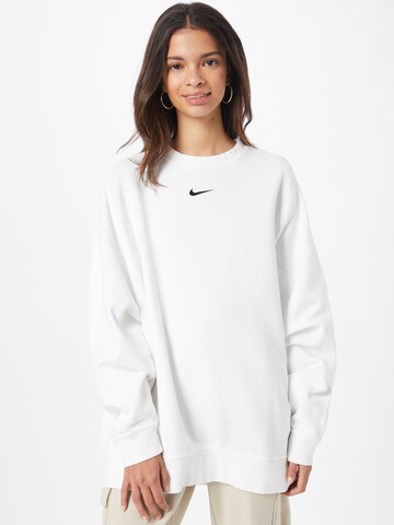 Bluză de molton de la Nike Sportswear pe alb: față