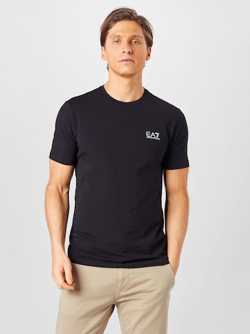 EA7 Emporio Armani T-shirt i svart: framsida