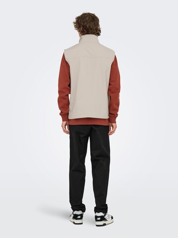 Only & Sons Bodywarmer 'ONSBowie' in Beige
