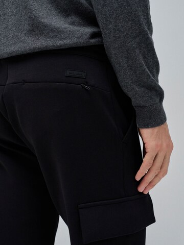 Coupe slim Pantalon chino Salsa Jeans en noir