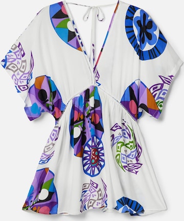 Desigual - Vestido de playa en blanco: frente