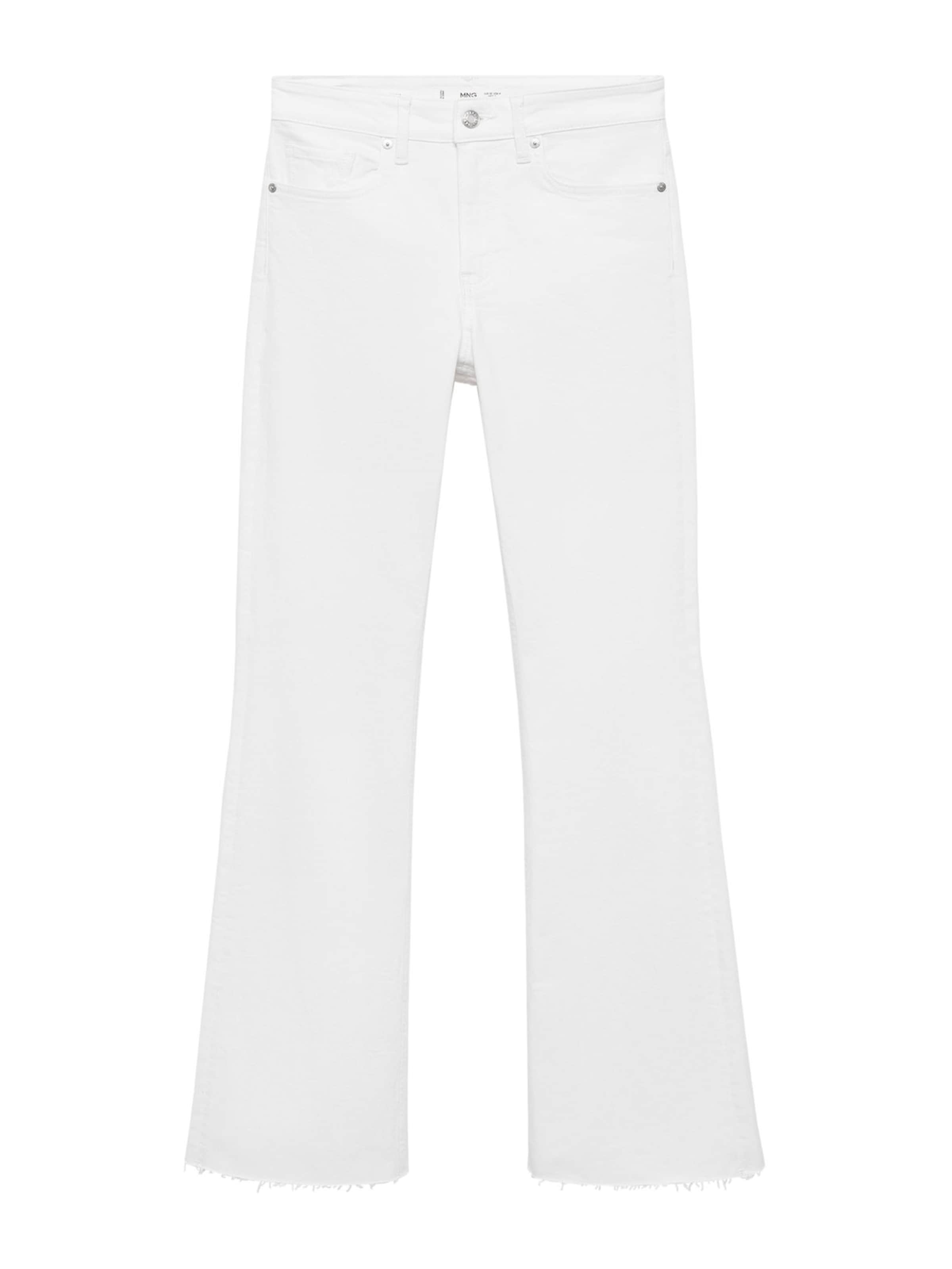 MANGO Flared Jeans 'Fiona' in White: front
