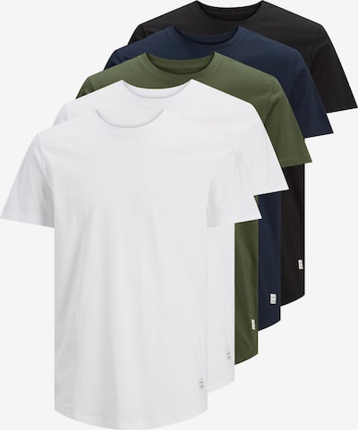 JACK & JONES Camiseta 'Enoa' en navy / oliva / negro / blanco, Vista del producto