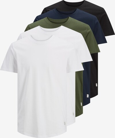 tengerészkék / sötétzöld / fekete / fehér JACK & JONES Póló 'Enoa', Termék nézet