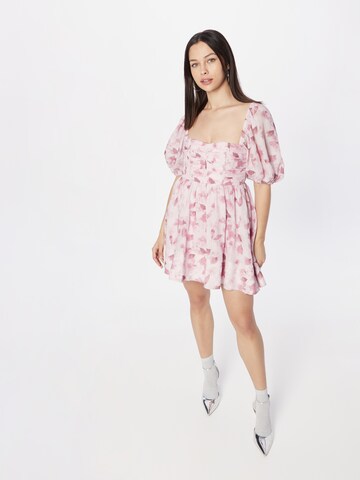 Robe 'KEHLANI' Bardot en rose