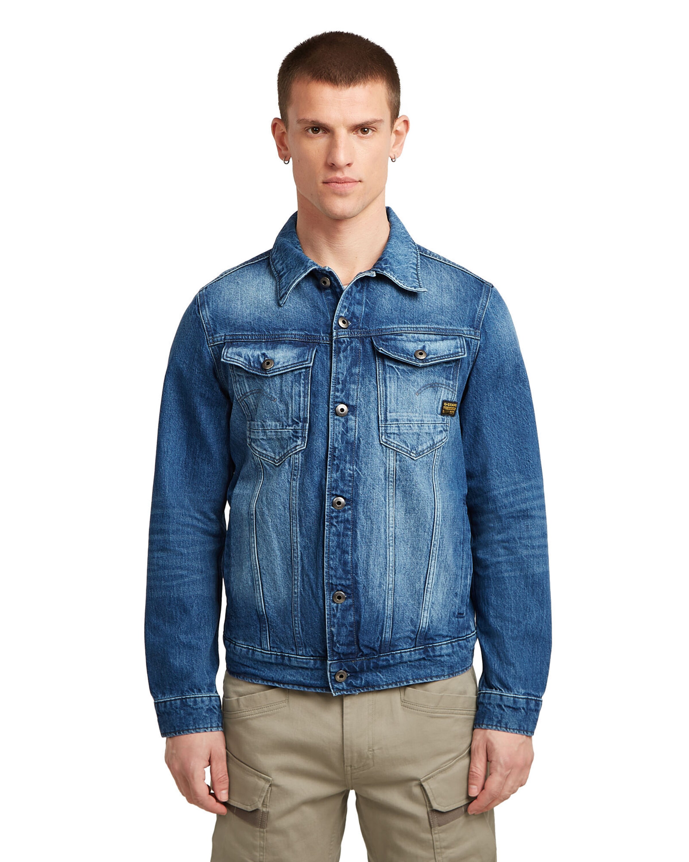 G-STAR Tussenjas 'Essential' in Blauw: voorkant