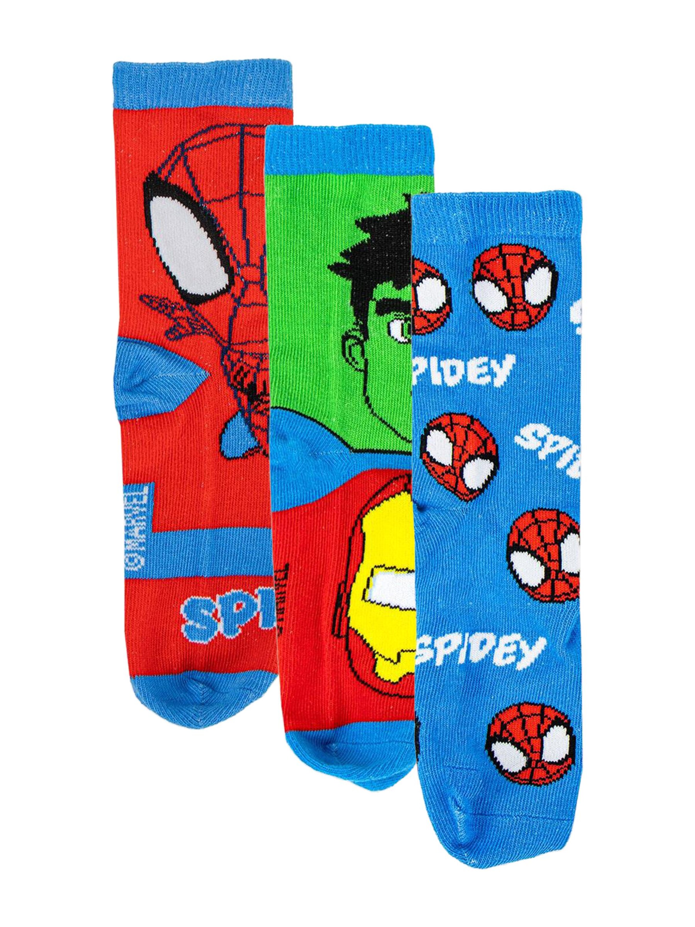 Chaussettes 'Socken Pack 3 Stück Spidey' DISNEY en mélange de couleurs