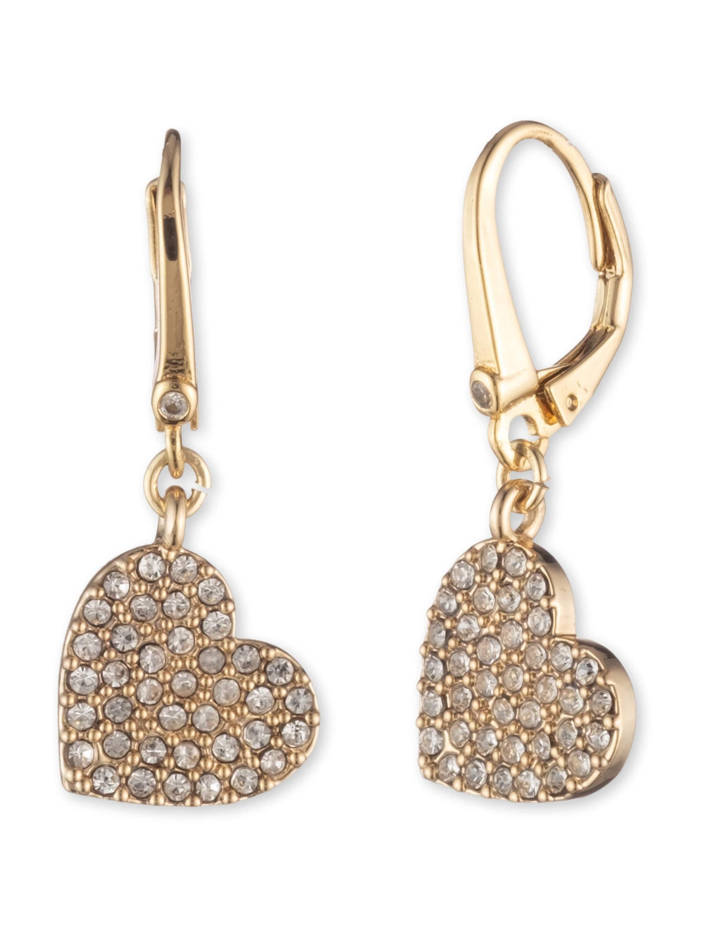 Orecchini 'HEART' di DKNY in oro: frontale