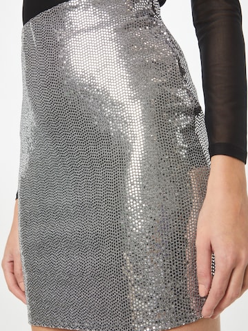 PIECES Skirt 'KEYSA' in Silver