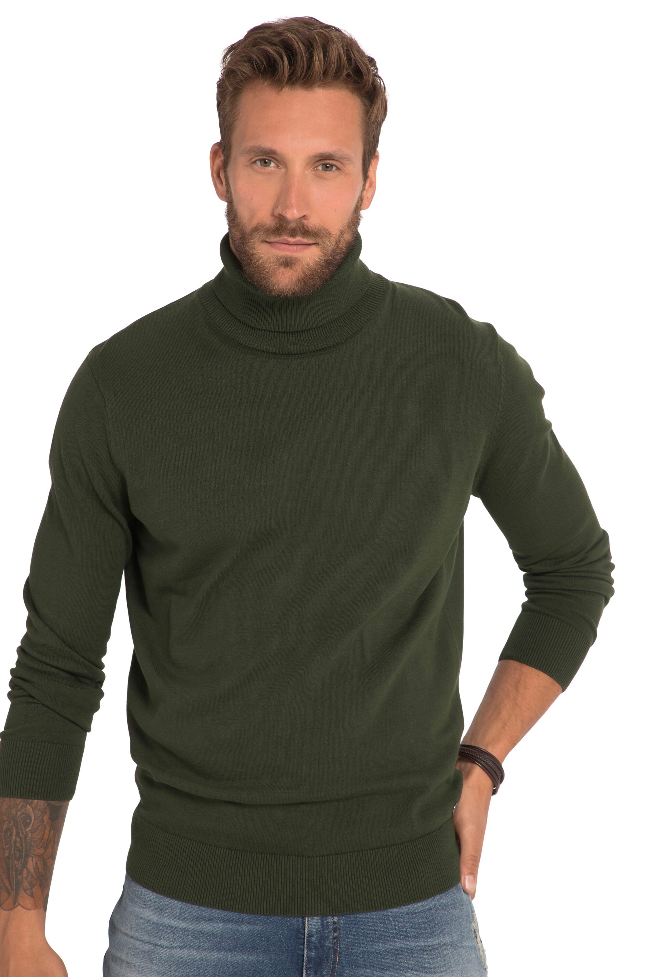 JP1880 Pullover in Grün: Vorderseite