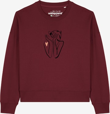 Felpa 'Self love ' di Watapparel in rosso: frontale