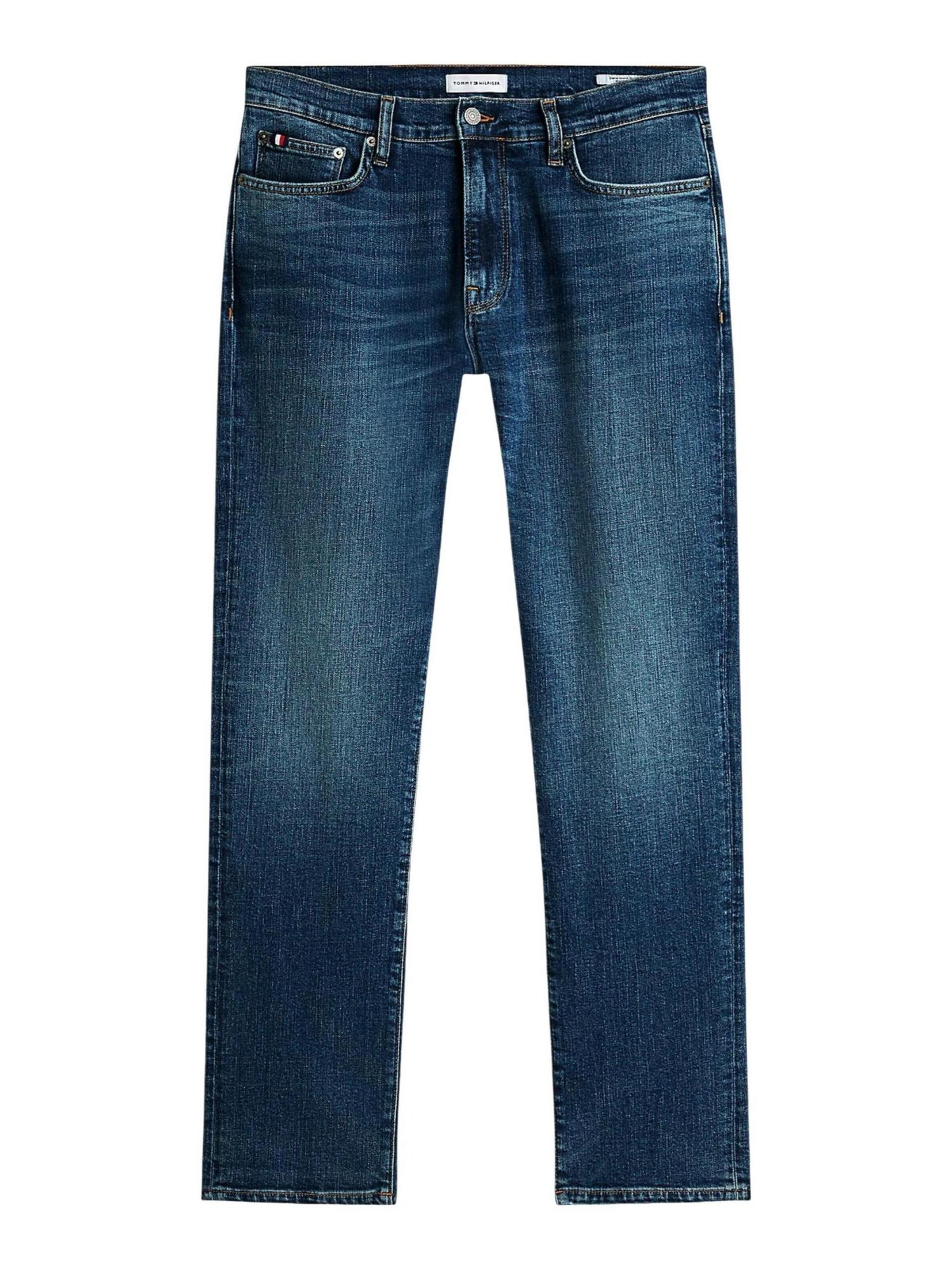 TOMMY HILFIGER Slimfit Jeans 'Denton' in Blauw: voorkant