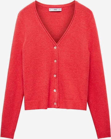 MANGO Knit Cardigan 'Agur' in Red: front