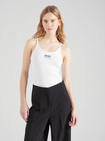 Moschino Jeans - Top em branco: frente