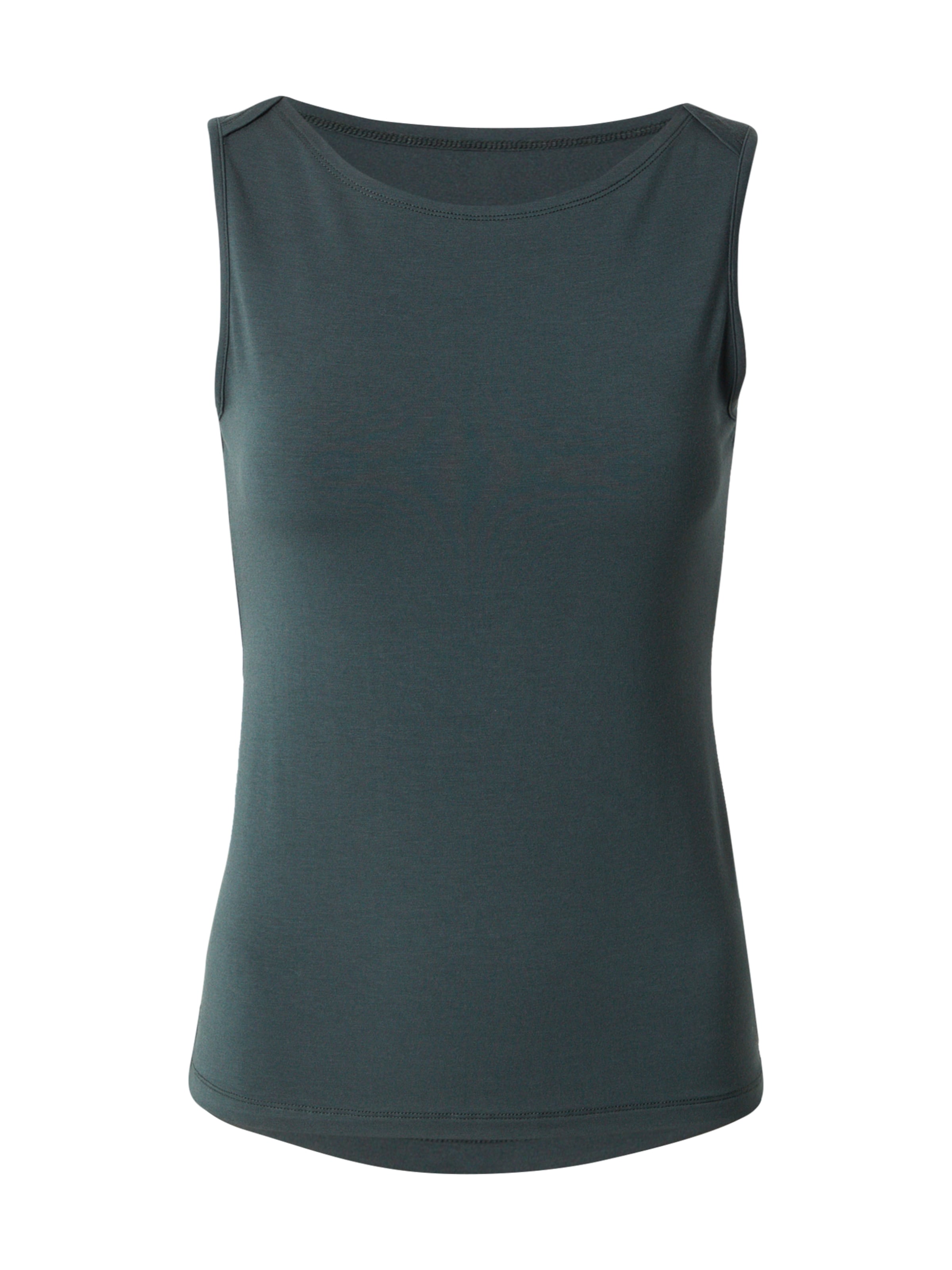 CURARE Yogawear Спортен топ 'Flow' в зелено: отпред