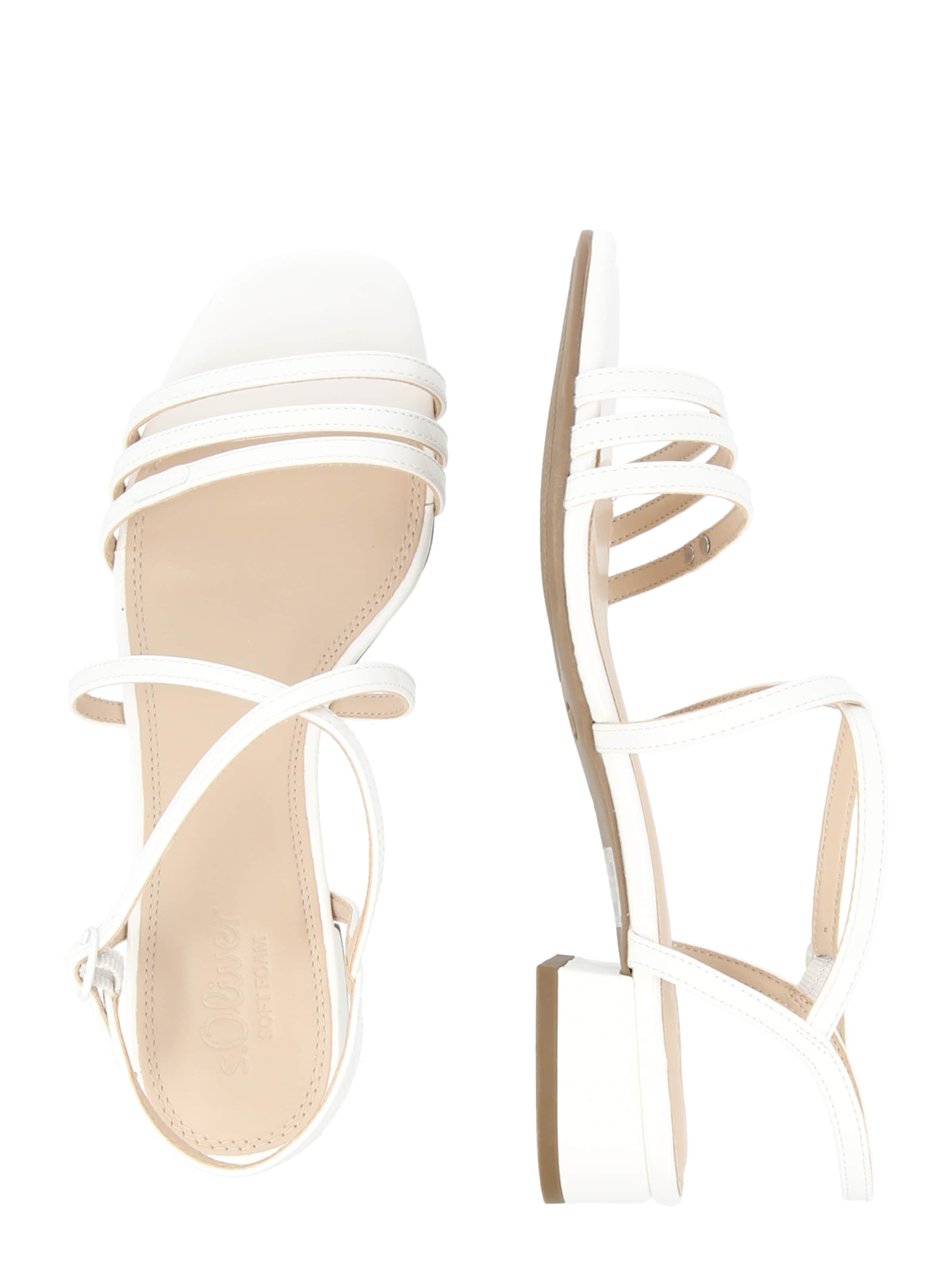 Sandale cu baretă de la s.Oliver pe alb