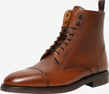 Henry Stevens Veterboots 'Winston CDB' in Bruin: voorkant