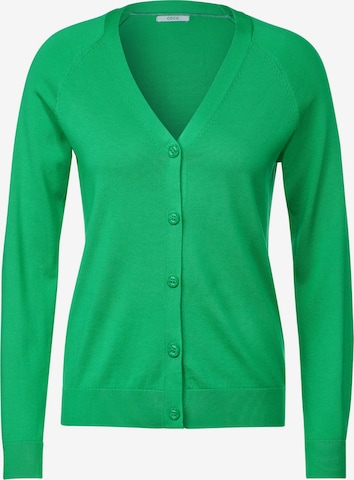 CECIL Knit Cardigan in Green: front