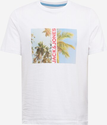 T-Shirt 'NAVIN' JACK & JONES en blanc : devant