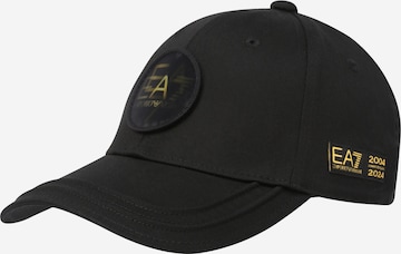 Cappello da baseball di EA7 Emporio Armani in nero: frontale