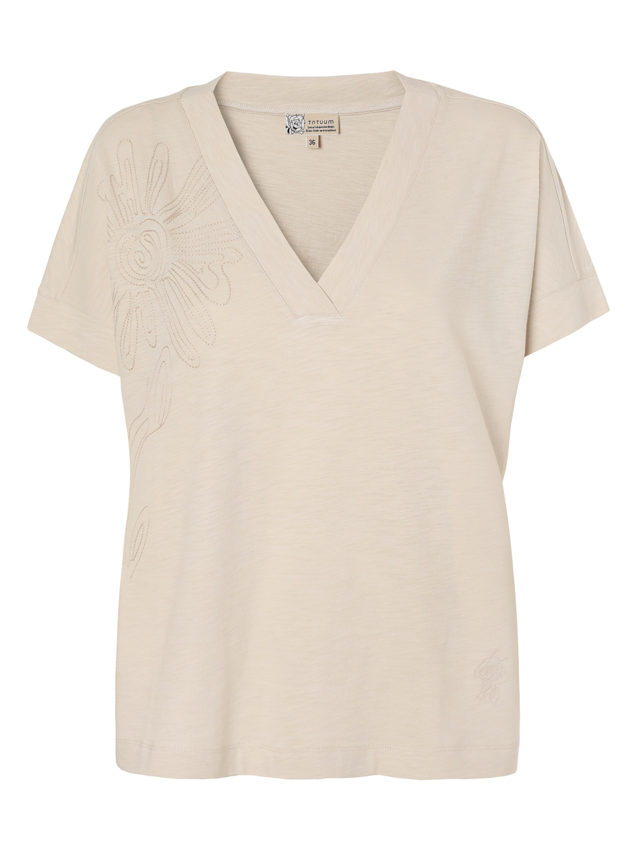 TATUUM Damenbluse Strickware CELIA 1 in Beige: Vorderseite