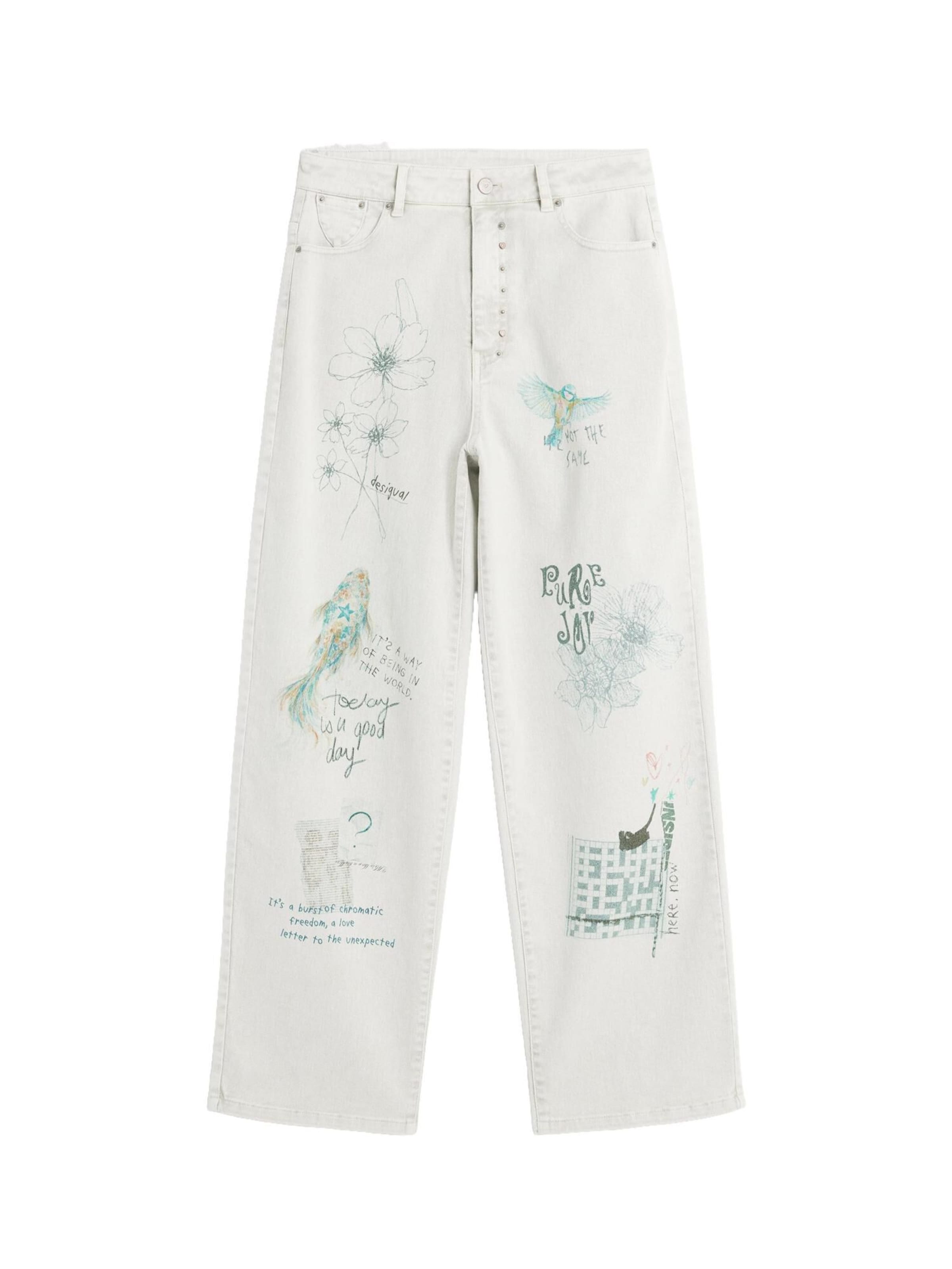 Desigual Regular Jeans in Weiß: Vorderseite