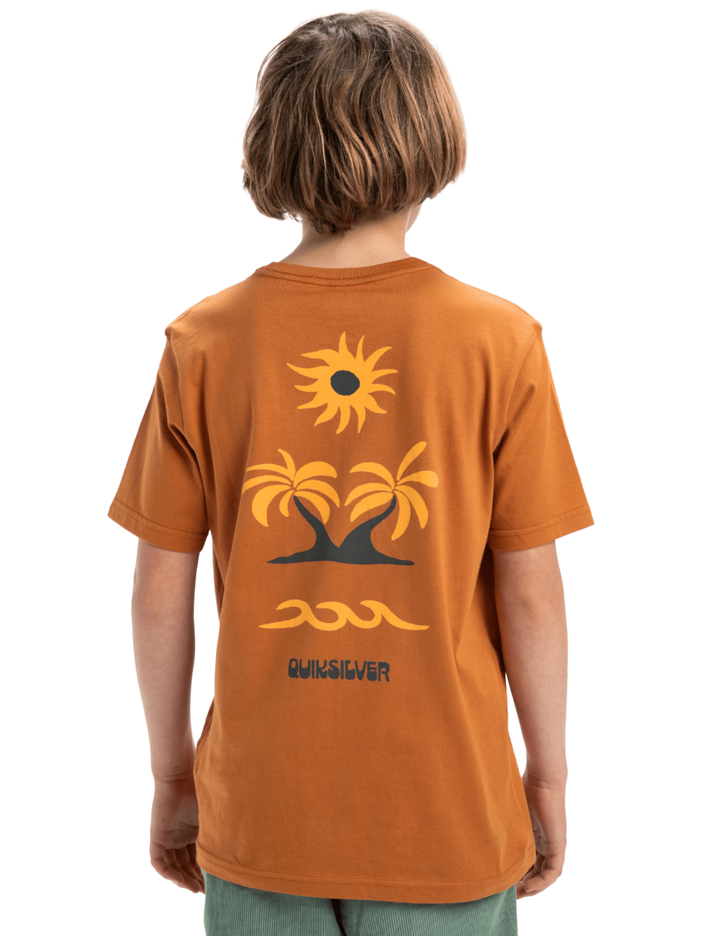 QUIKSILVER T-Shirt 'Evo Road End' in Orange: Vorderseite