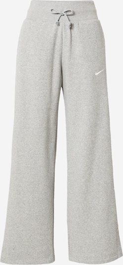 NIKE Trousers 'Phoenix Fleece' in mottled grey / White, Item view