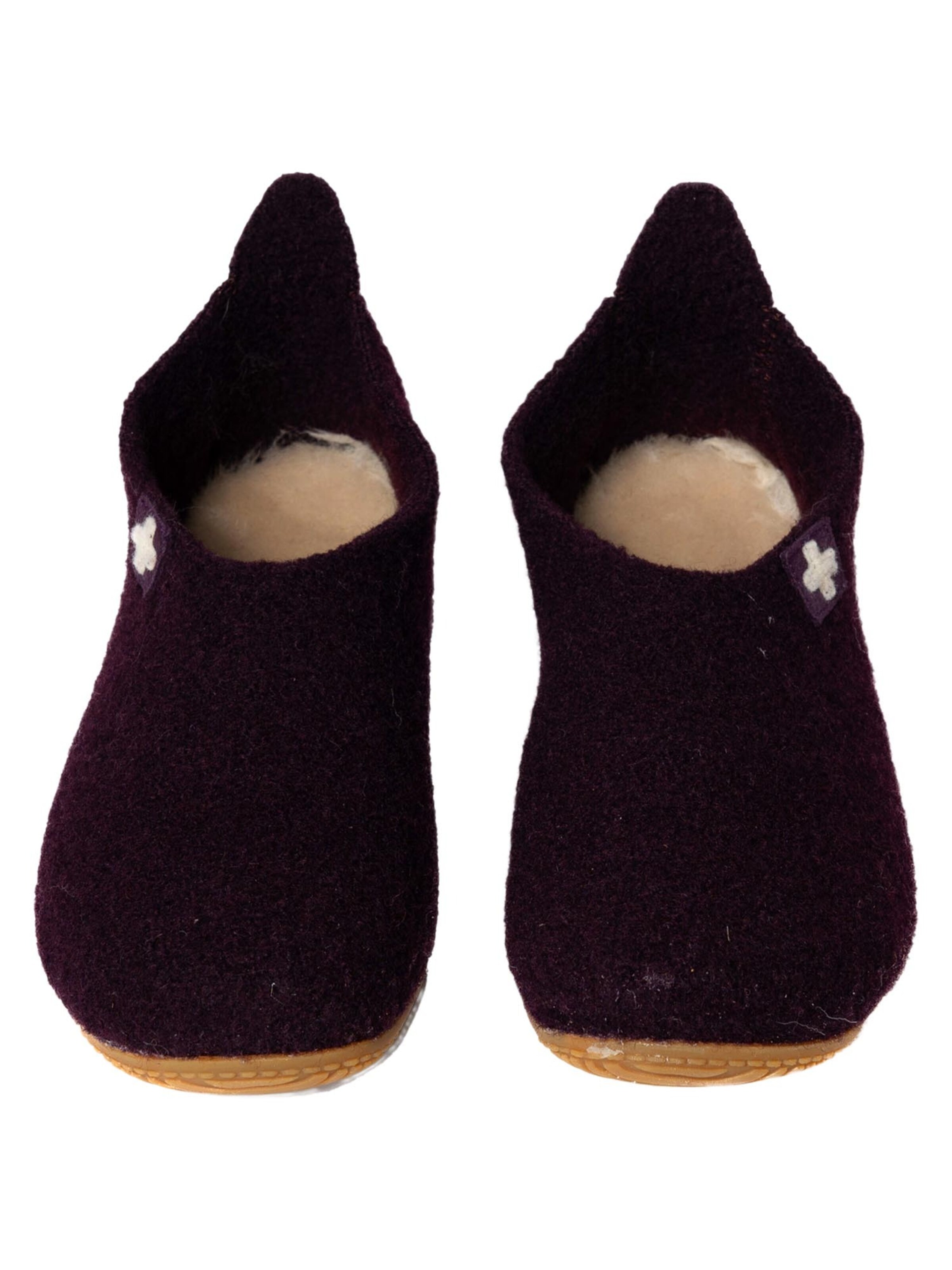 Living Kitzbühel Slippers 'Schurwolle' in Purple