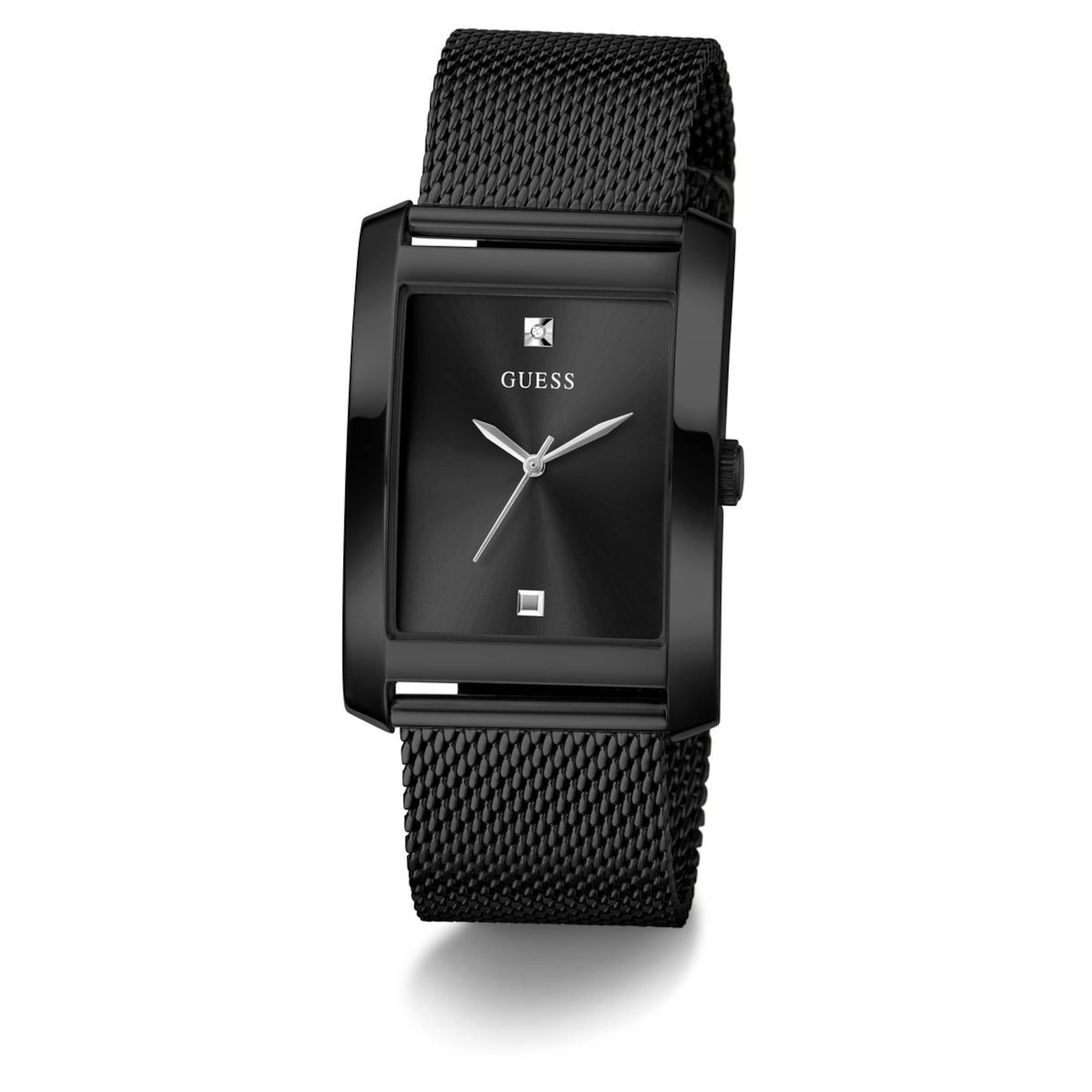 GUESS Uhr 'Clyde' in Schwarz