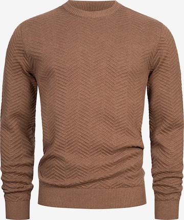 Kronstadt Sweater 'Carlo' in Brown: front