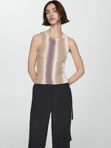 MANGO Top 'RAINBOW' - bézs: elől