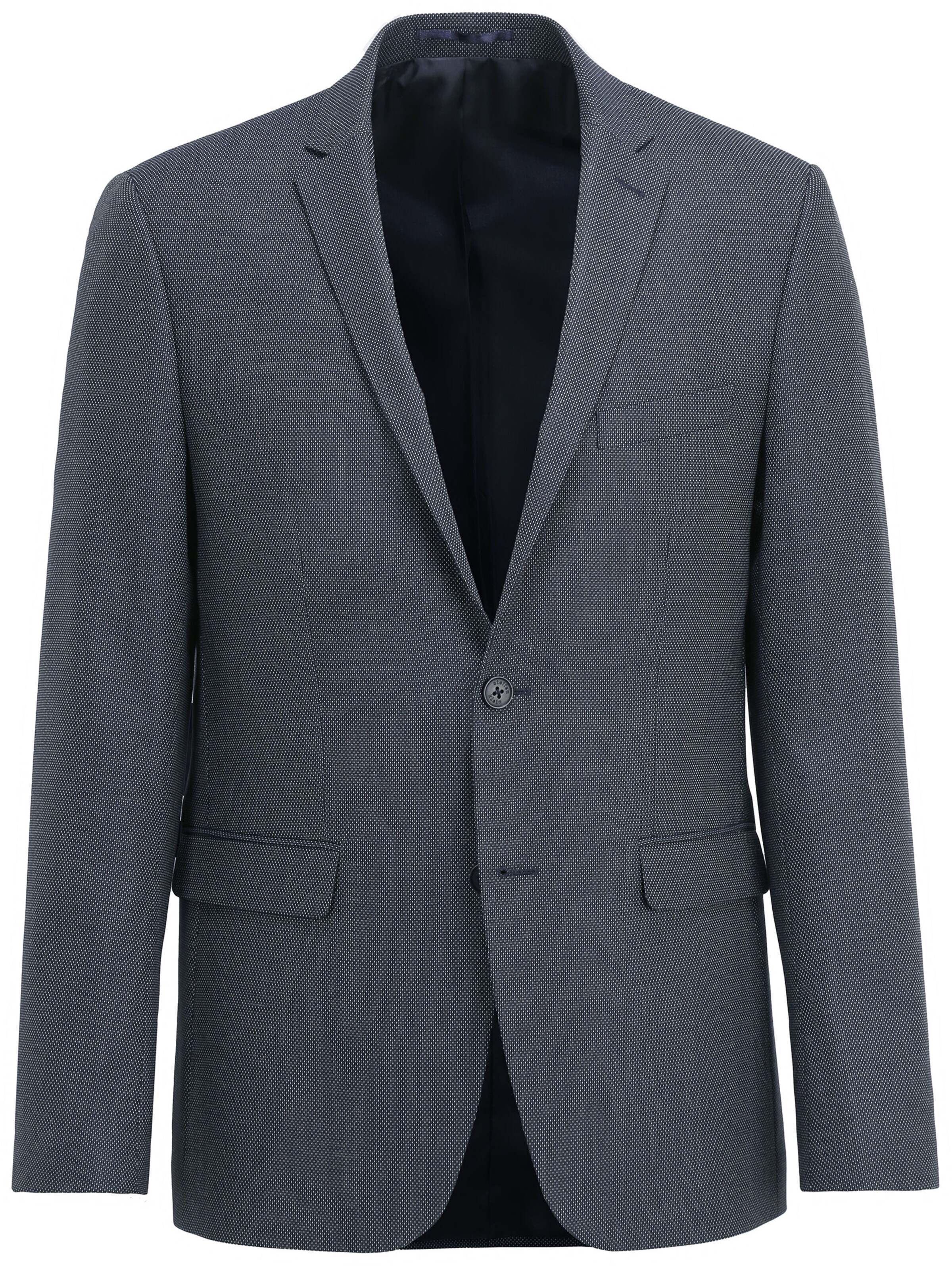 Steffen Klein Slim fit Business-colbert 'Fil a Fil' in Blauw: voorkant