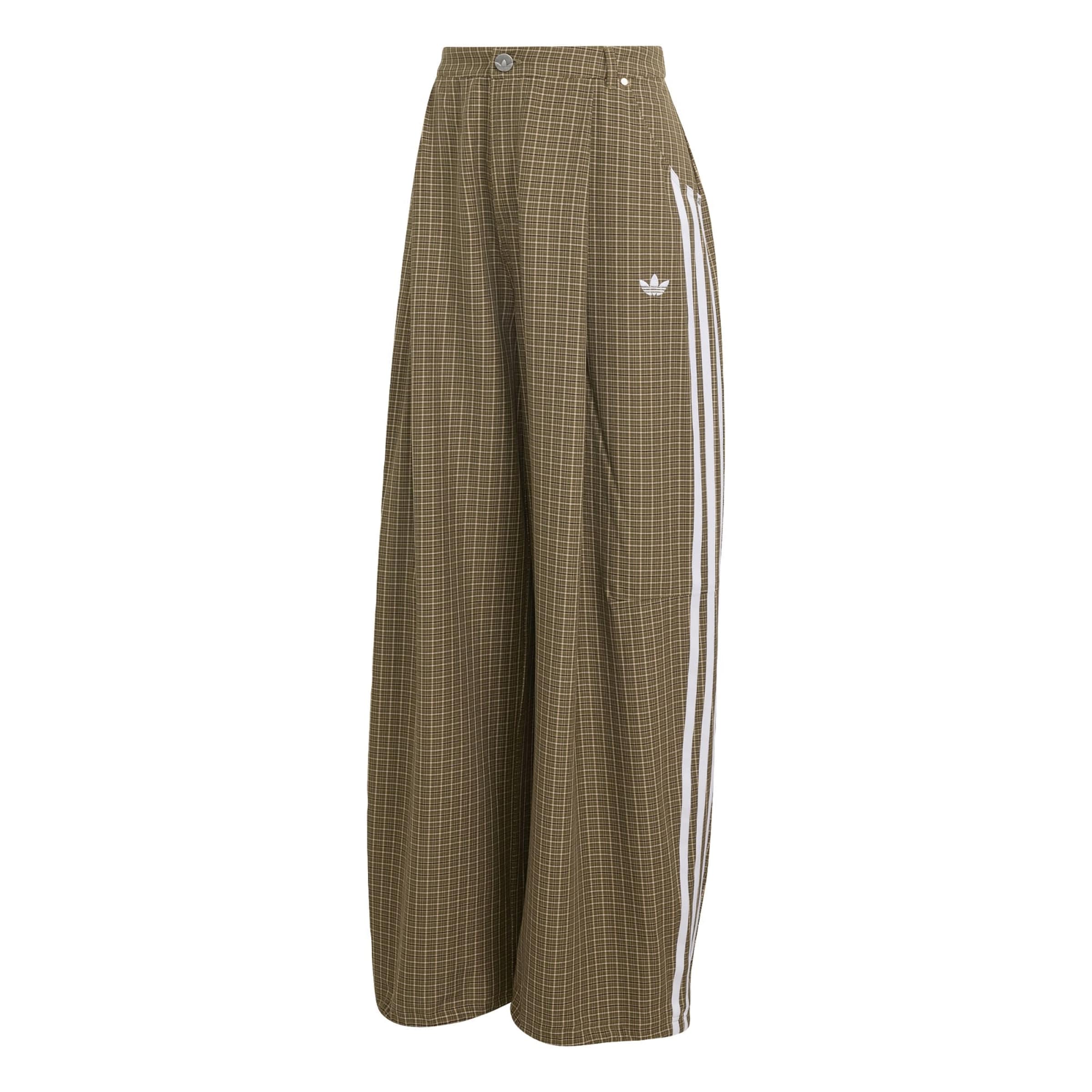 ADIDAS ORIGINALS - Ropa ancha Pantalón plisado en verde: frente