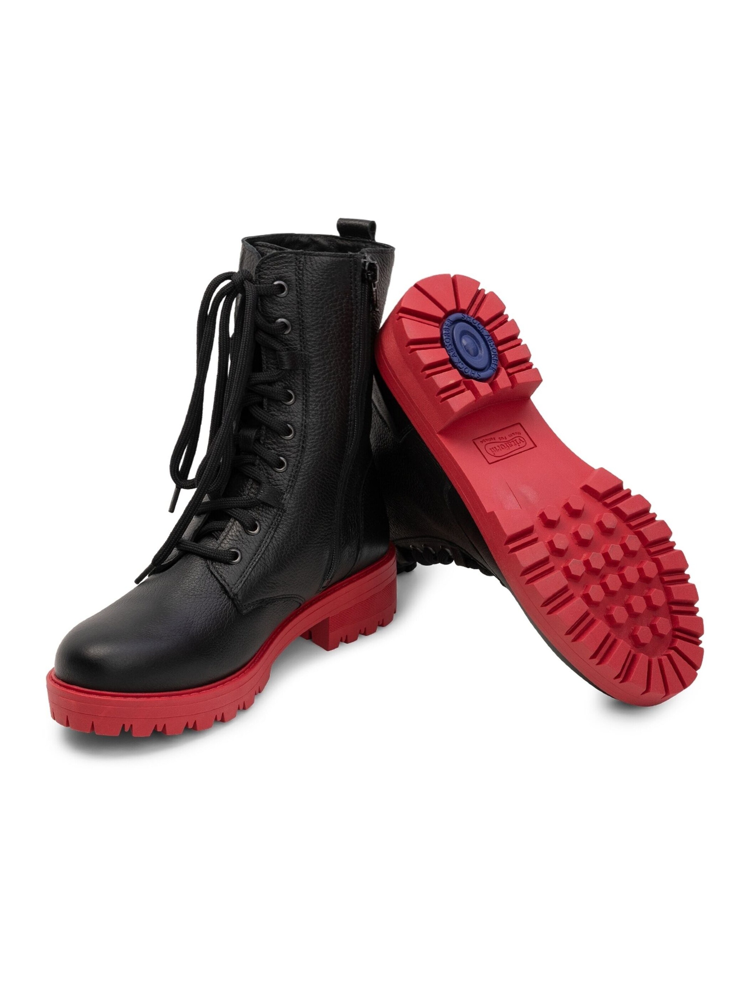 VITAFORM Schnürstiefelette in Schwarz