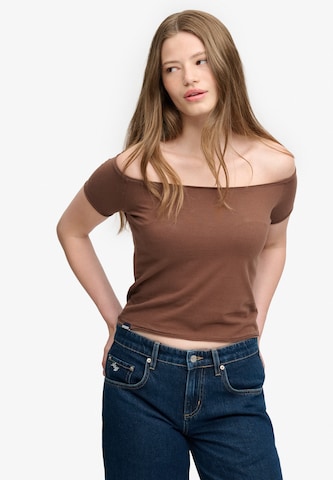 T-shirt Superdry & Co en marron : devant