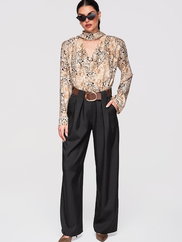 Ombre Wide leg Trousers in Black