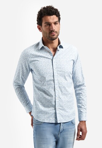 No Excess Regular fit Button Up Shirt in Blue: front