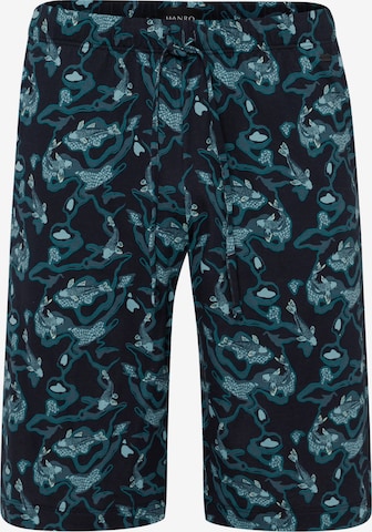 Hanro Pajama Pants ' Night & Day ' in Green: front