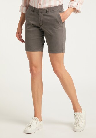 DreiMaster Vintage Slimfit Broek in Grijs: voorkant