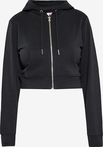 MYMO Zip-Up Hoodie in Black: front